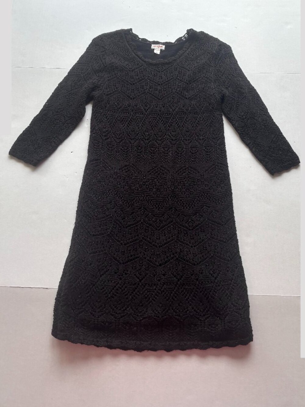 Cat & Jack Girls Black Sweater Dress Size 14/16